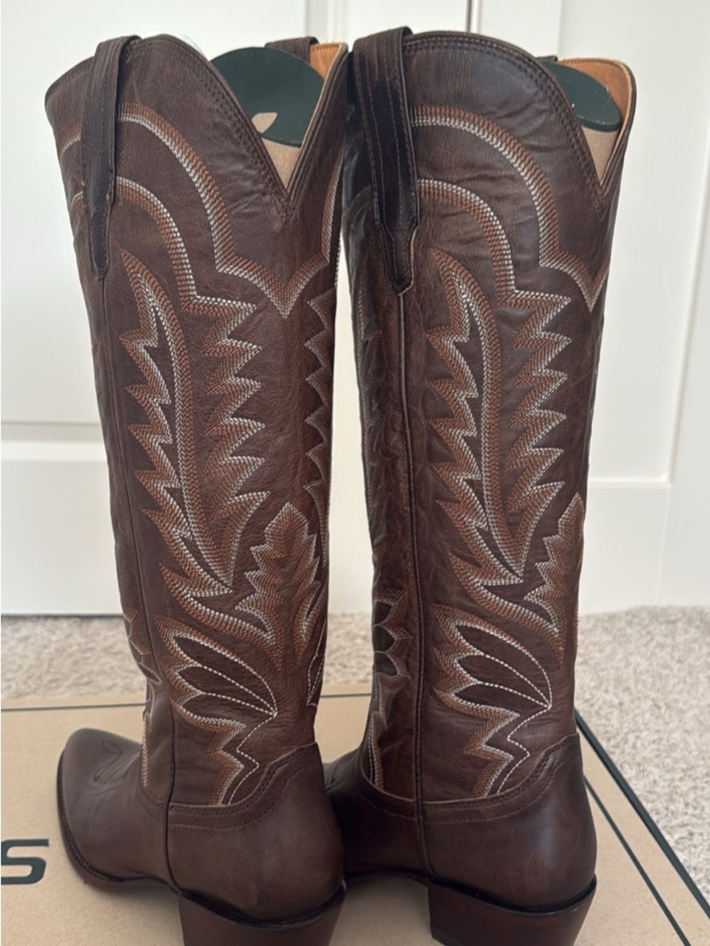 The Abby Tall Goat Leather Cowboy Boots - Picture 5 of 6